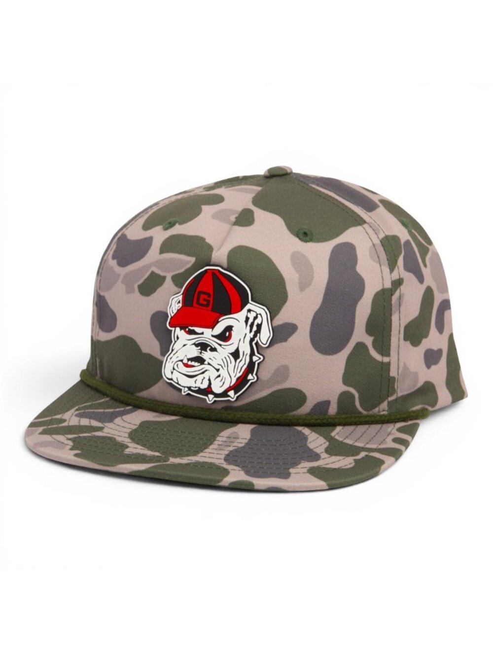 Georgia Bulldogs Retro UGA 3D Umpqua Rope Hat- Marsh Duck Camo/ Olive Green